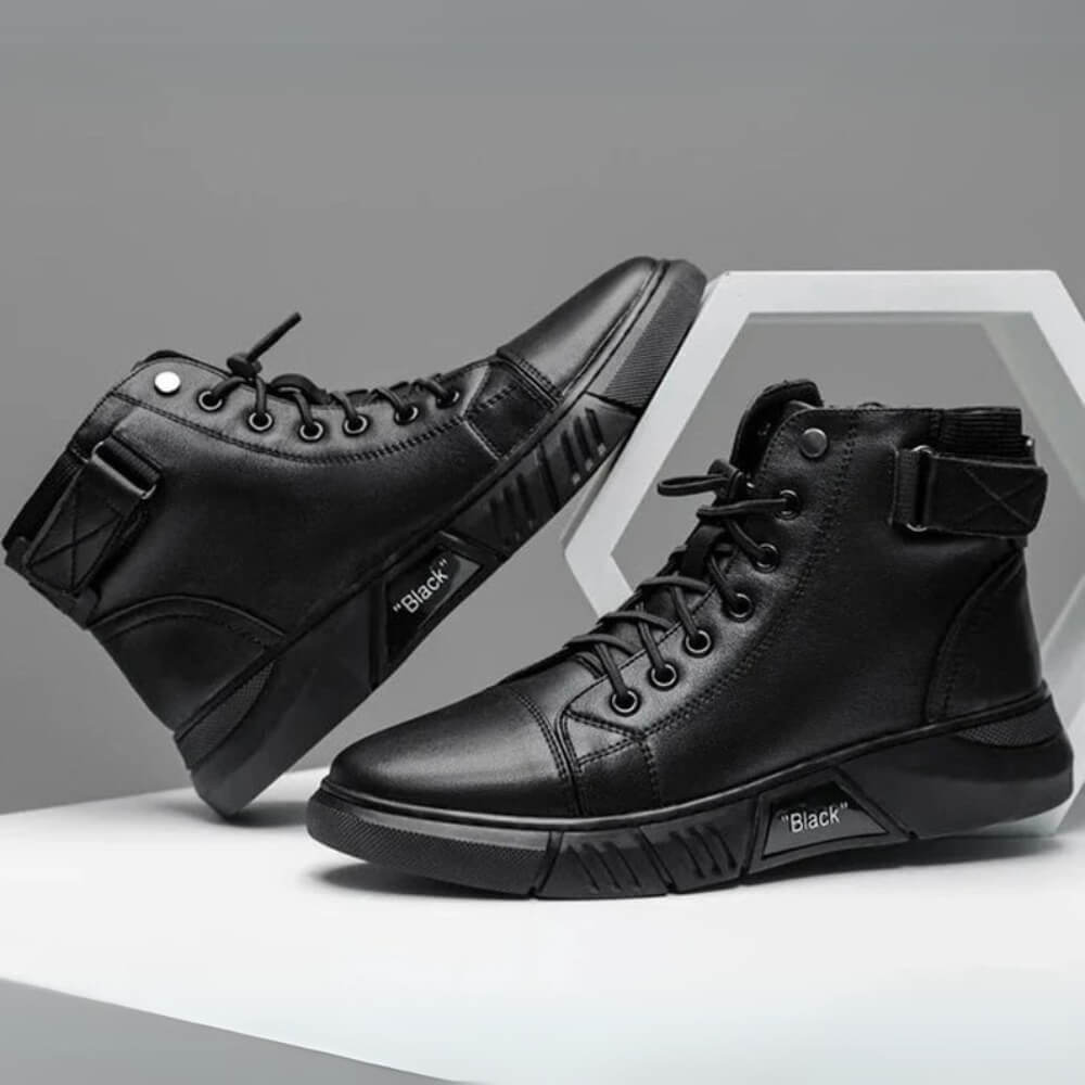 Gunner™ - Holdbare Lædersneakers