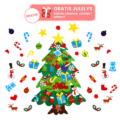 Juletræsæt i Filt (+ Gratis Julelys)