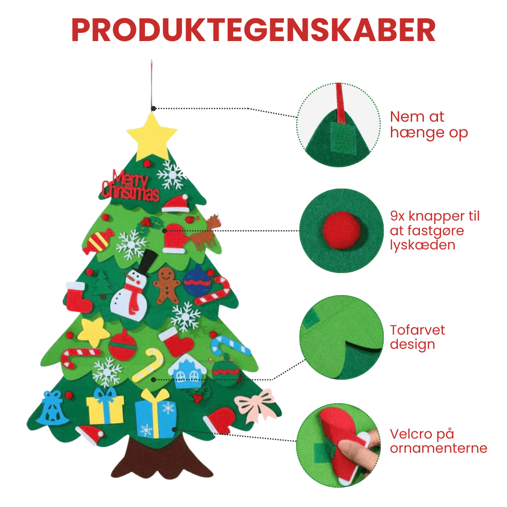 Juletræsæt i Filt (+ Gratis Julelys)