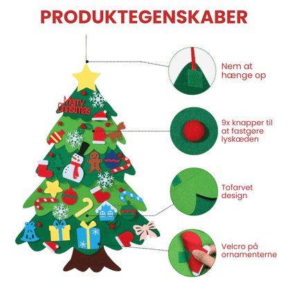 Juletræsæt i Filt (+ Gratis Julelys)